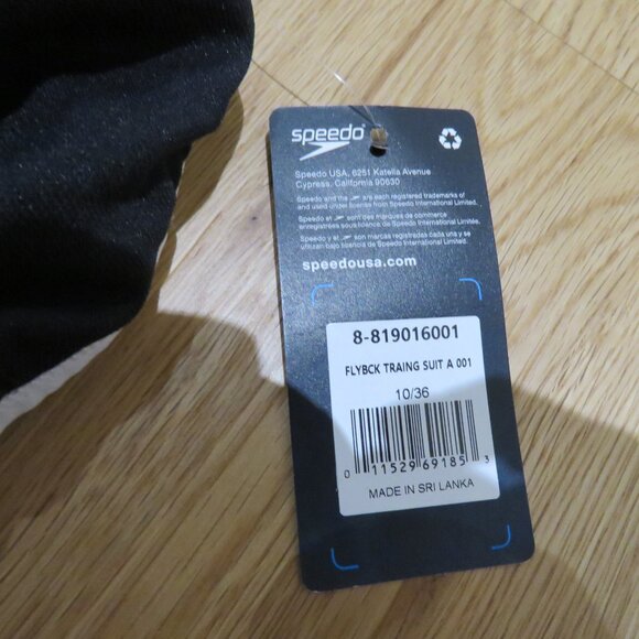 SPEEDO One Piece Flyback Training Endurance+ Swimsuit in Speedo Black Sport NWT - Picture 13 of 13